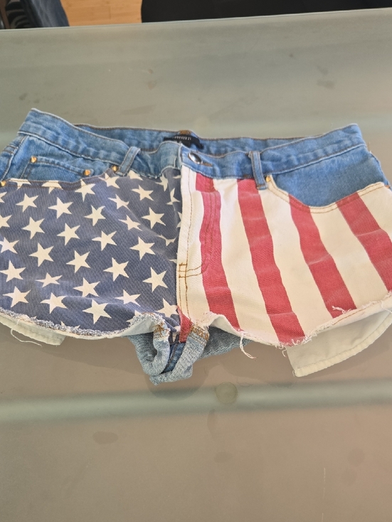 Forever 21 Pants - Denim American Flag Patchwork Women’s Shorts